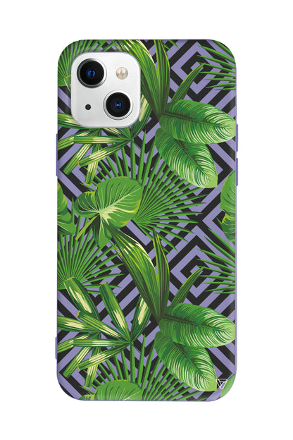 Tropik Çiçekler Lansman Model İçi Kadife Silikon Telefon Kılıfı – Plus Serisine Özel