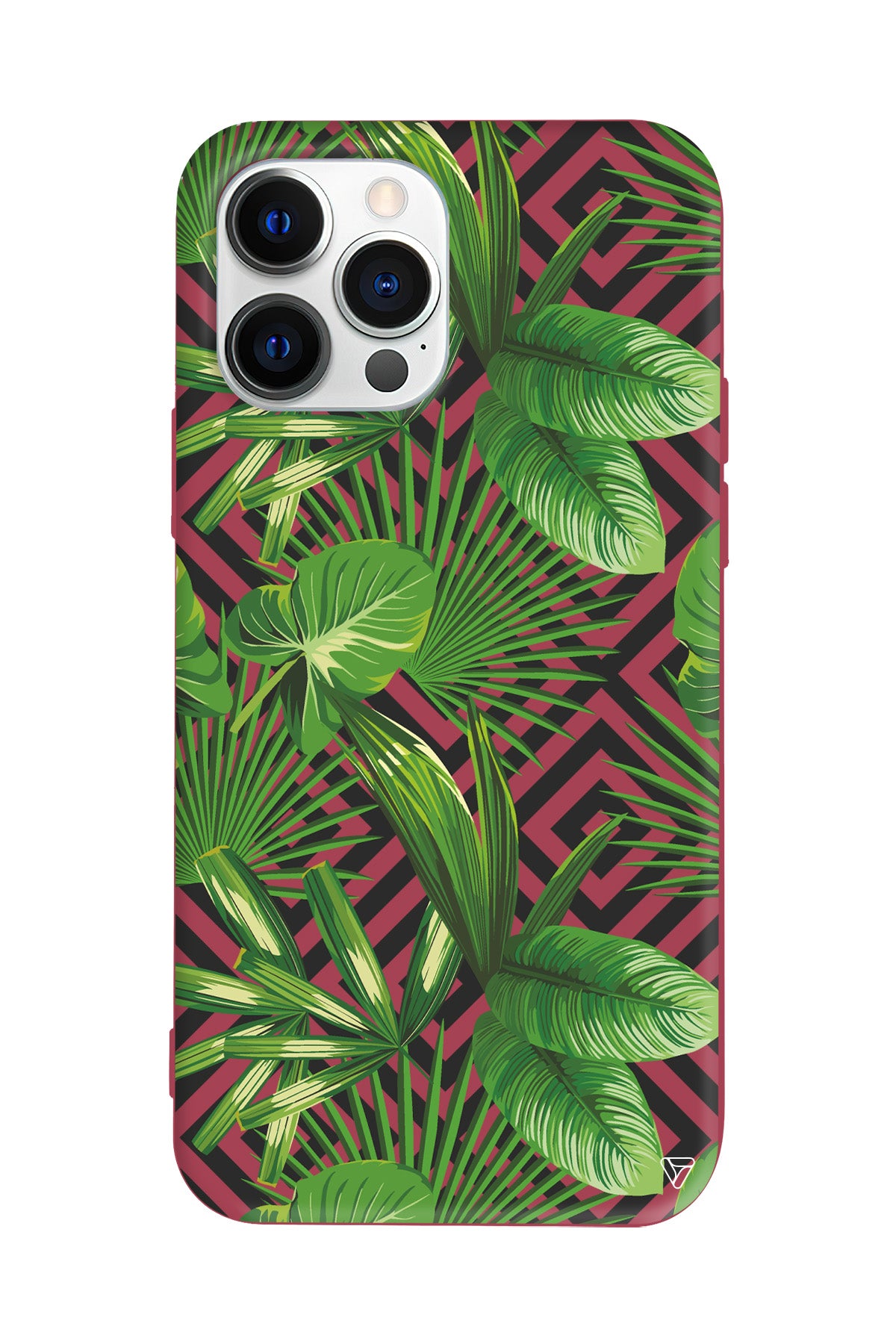 Tropik Çiçekler Lansman Model İçi Kadife Silikon Telefon Kılıfı