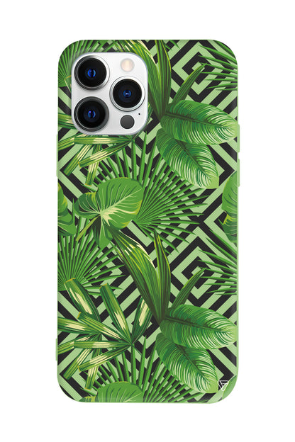 Tropik Çiçekler Lansman Model İçi Kadife Silikon Telefon Kılıfı