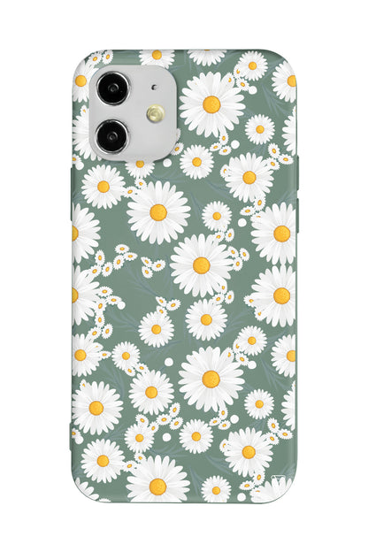 Papatyalar Lansman Model İçi Kadife Silikon Telefon Kılıfı