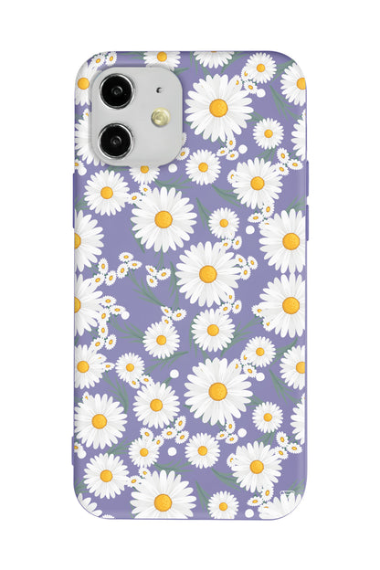 Papatyalar Lansman Model İçi Kadife Silikon Telefon Kılıfı