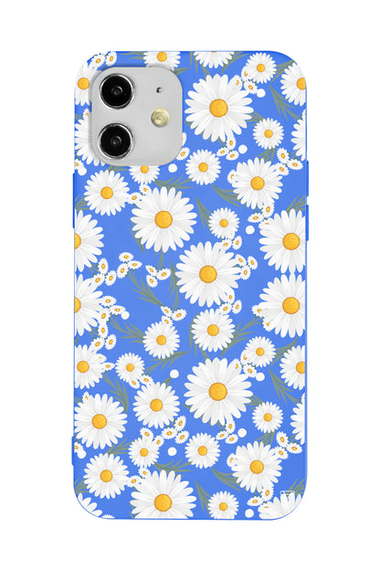 Papatyalar Lansman Model İçi Kadife Silikon Telefon Kılıfı