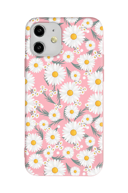 Papatyalar Lansman Model İçi Kadife Silikon Telefon Kılıfı