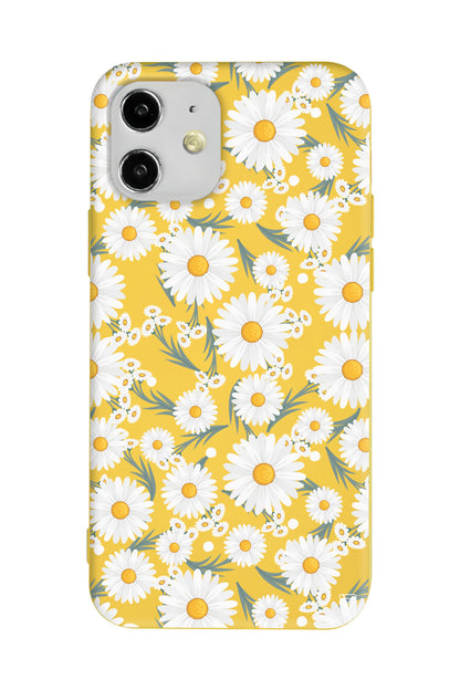 Papatyalar Lansman Model İçi Kadife Silikon Telefon Kılıfı