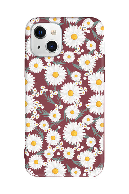 Papatyalar Lansman Model İçi Kadife Silikon Telefon Kılıfı – Plus Serisine Özel