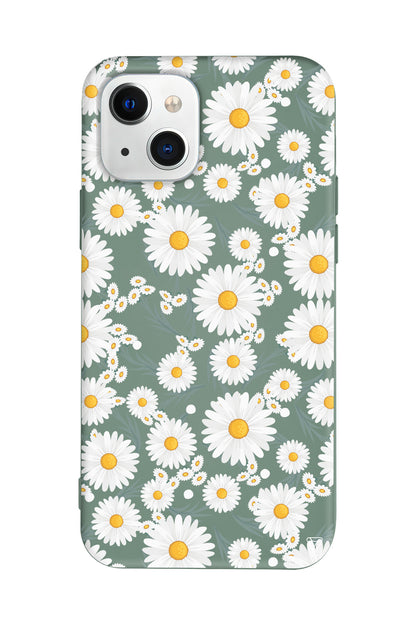 Papatyalar Lansman Model İçi Kadife Silikon Telefon Kılıfı