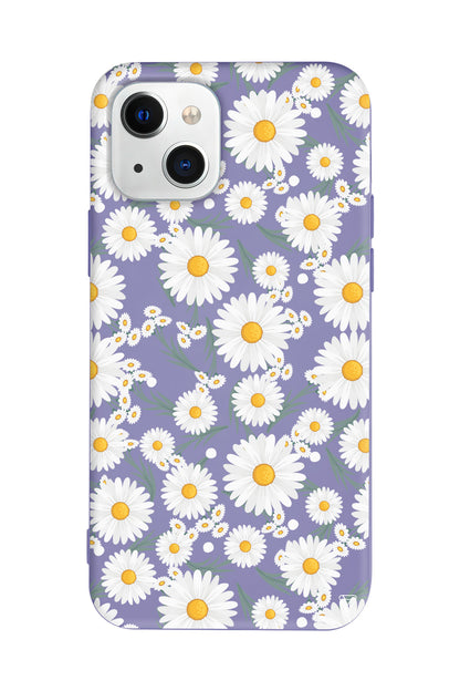 Papatyalar Lansman Model İçi Kadife Silikon Telefon Kılıfı