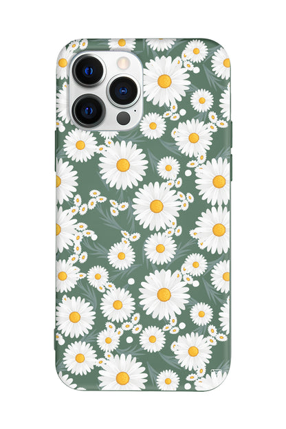 Papatyalar Lansman Model İçi Kadife Silikon Telefon Kılıfı