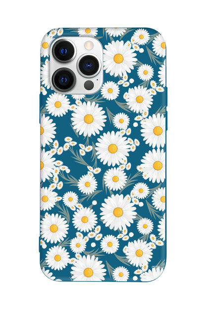 Papatyalar Lansman Model İçi Kadife Silikon Telefon Kılıfı