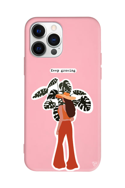 Keep Growing Lansman Model İçi Kadife Silikon Telefon Kılıfı