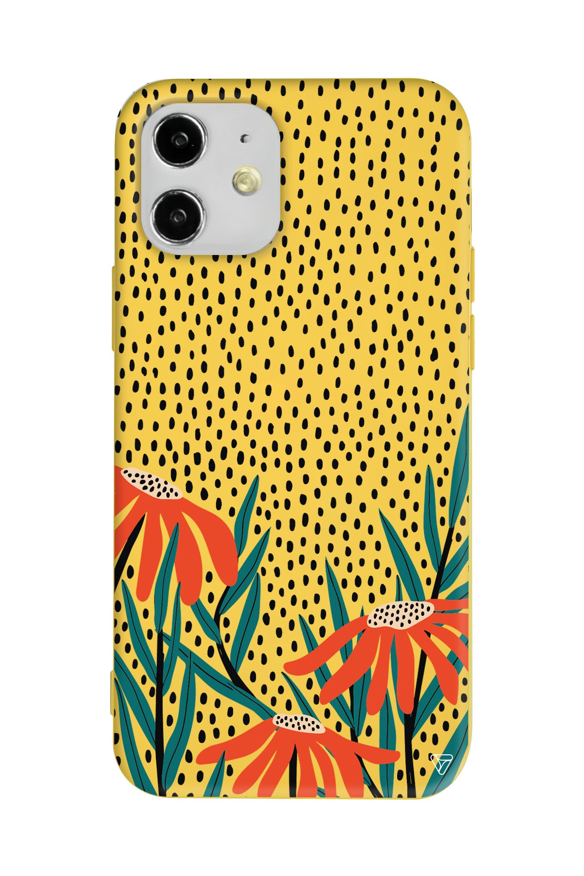 Ay Çiçeği Lansman Model İçi Kadife Silikon Telefon Kılıfı