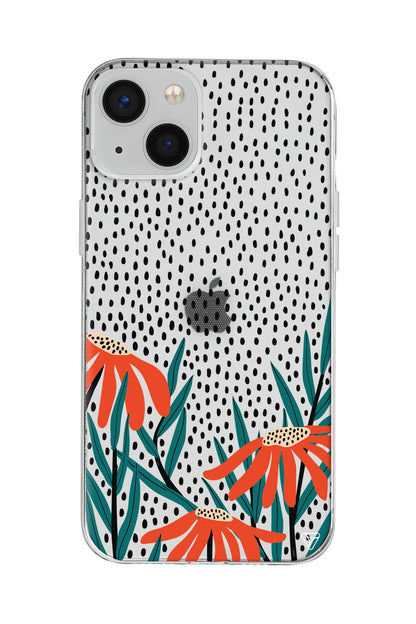 Ay Çiçeği Lansman Model İçi Kadife Silikon Telefon Kılıfı