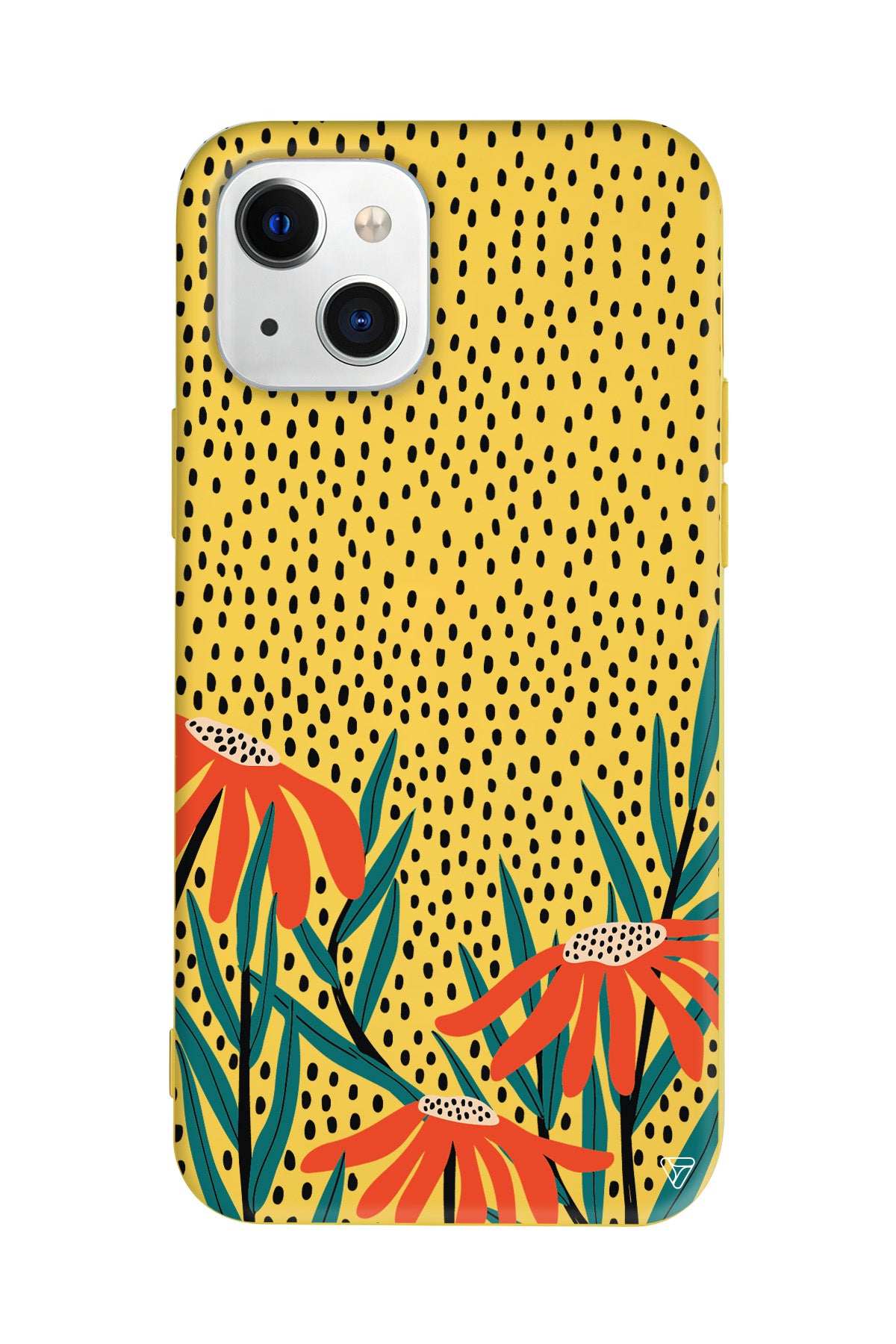 Ay Çiçeği Lansman Model İçi Kadife Silikon Telefon Kılıfı