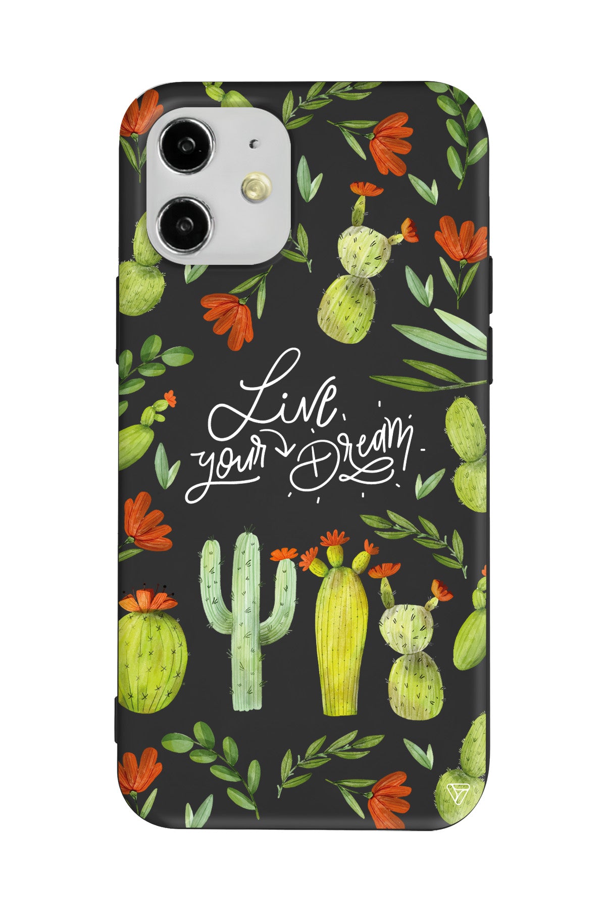 Kaktüsler Lansman Model İçi Kadife Silikon Telefon Kılıfı