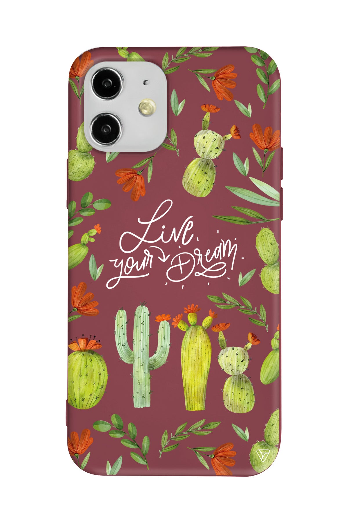 Kaktüsler Lansman Model İçi Kadife Silikon Telefon Kılıfı