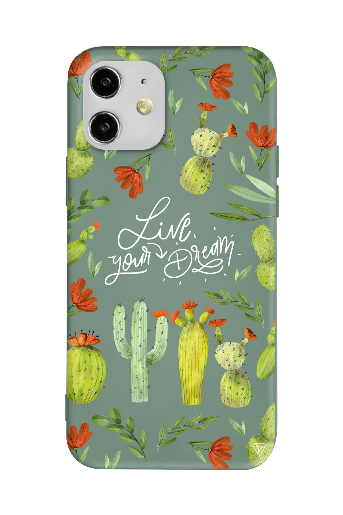 Kaktüsler Lansman Model İçi Kadife Silikon Telefon Kılıfı