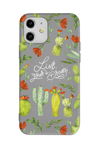 Kaktüsler Lansman Model İçi Kadife Silikon Telefon Kılıfı