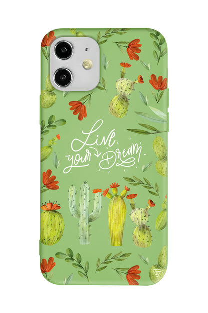 Kaktüsler Lansman Model İçi Kadife Silikon Telefon Kılıfı