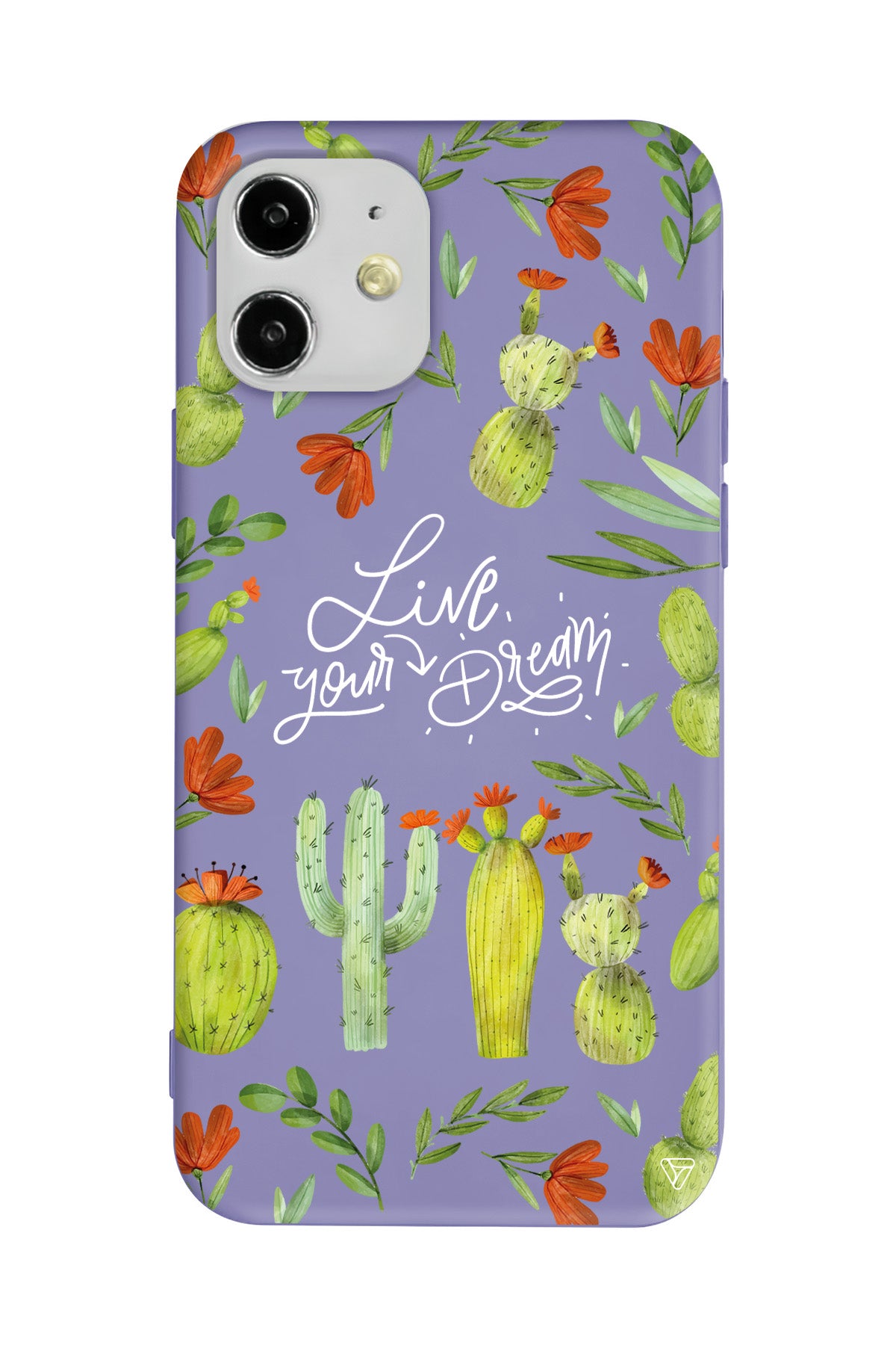 Kaktüsler Lansman Model İçi Kadife Silikon Telefon Kılıfı