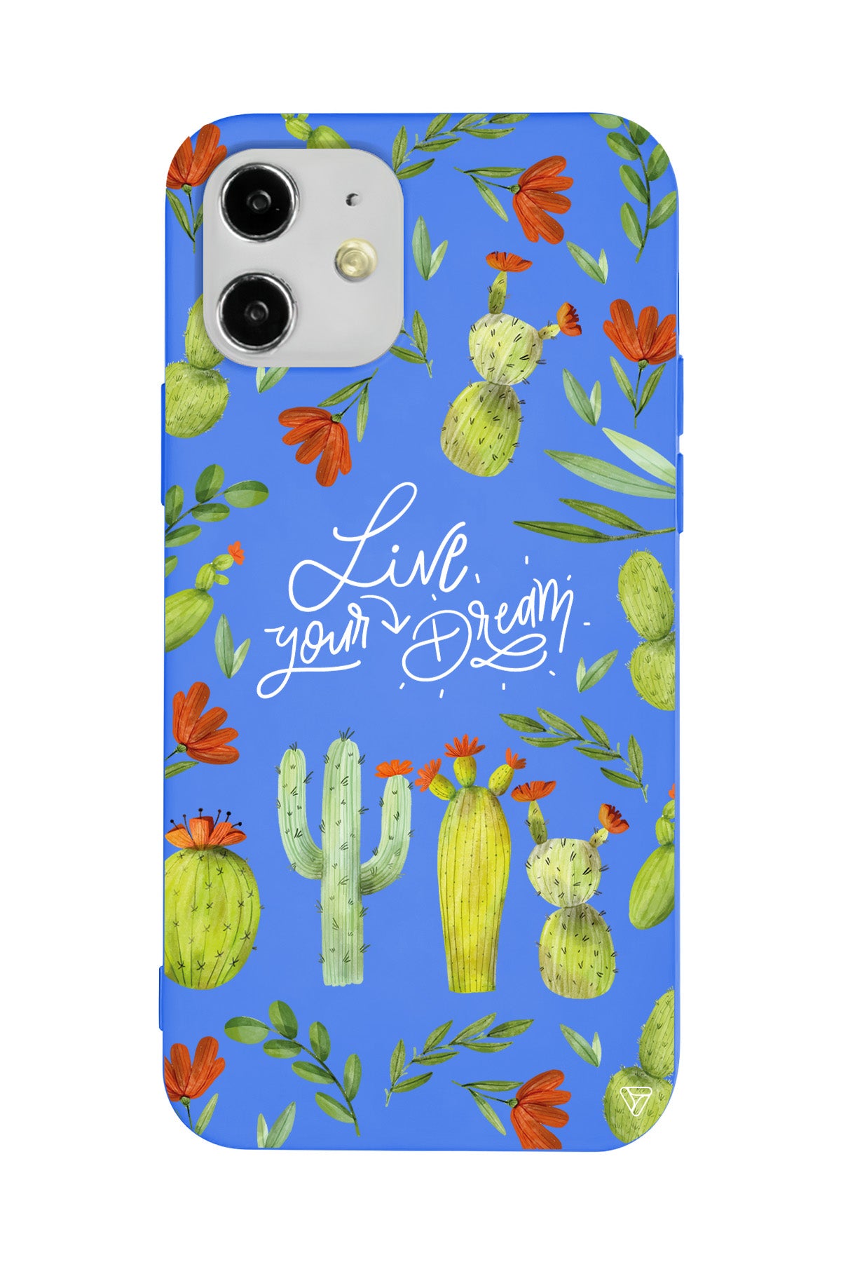 Kaktüsler Lansman Model İçi Kadife Silikon Telefon Kılıfı