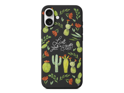 Kaktüsler Lansman Model İçi Kadife Silikon Telefon Kılıfı – Plus Serisine Özel