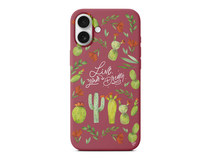 Kaktüsler Lansman Model İçi Kadife Silikon Telefon Kılıfı