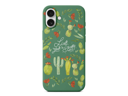 Kaktüsler Lansman Model İçi Kadife Silikon Telefon Kılıfı