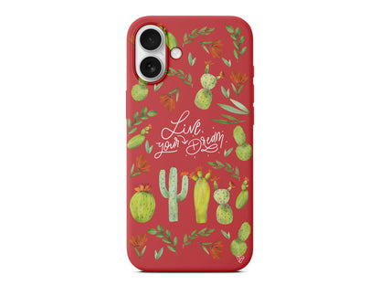 Kaktüsler Lansman Model İçi Kadife Silikon Telefon Kılıfı – Plus Serisine Özel