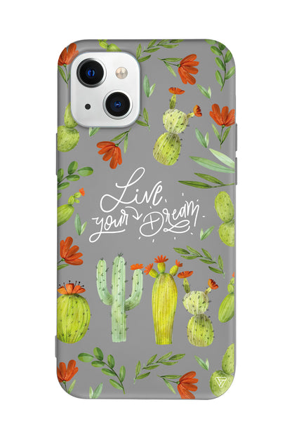 Kaktüsler Lansman Model İçi Kadife Silikon Telefon Kılıfı – Plus Serisine Özel