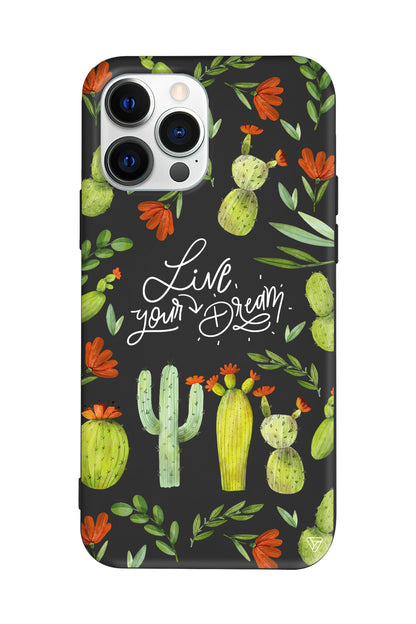 Kaktüsler Lansman Model İçi Kadife Silikon Telefon Kılıfı