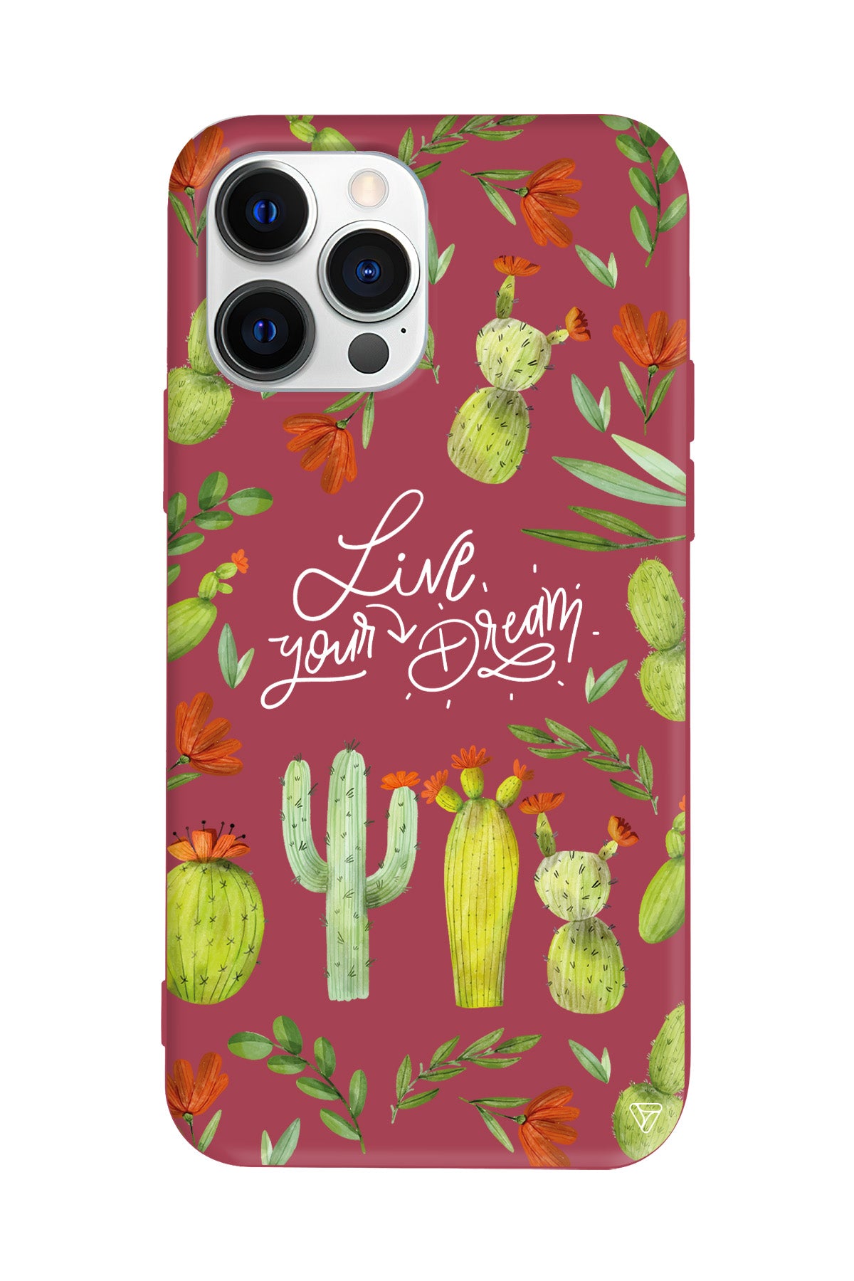 Kaktüsler Lansman Model İçi Kadife Silikon Telefon Kılıfı