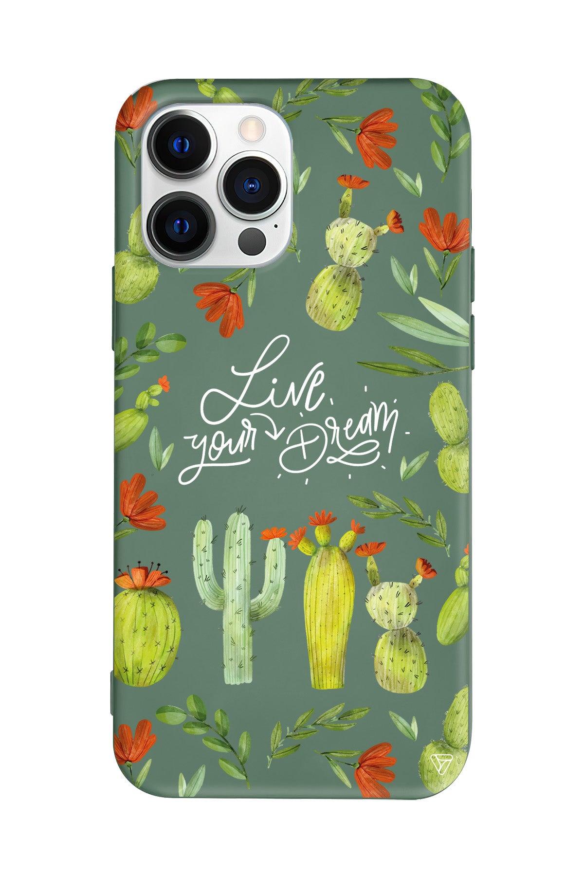 Kaktüsler Lansman Model İçi Kadife Silikon Telefon Kılıfı