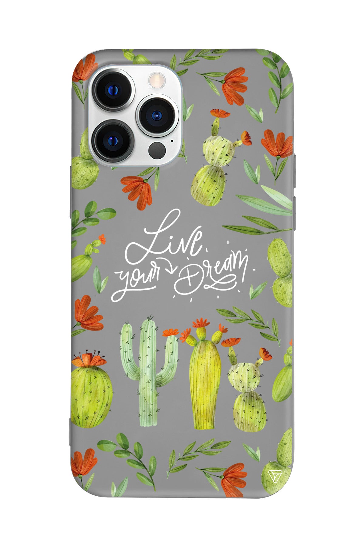 Kaktüsler Lansman Model İçi Kadife Silikon Telefon Kılıfı