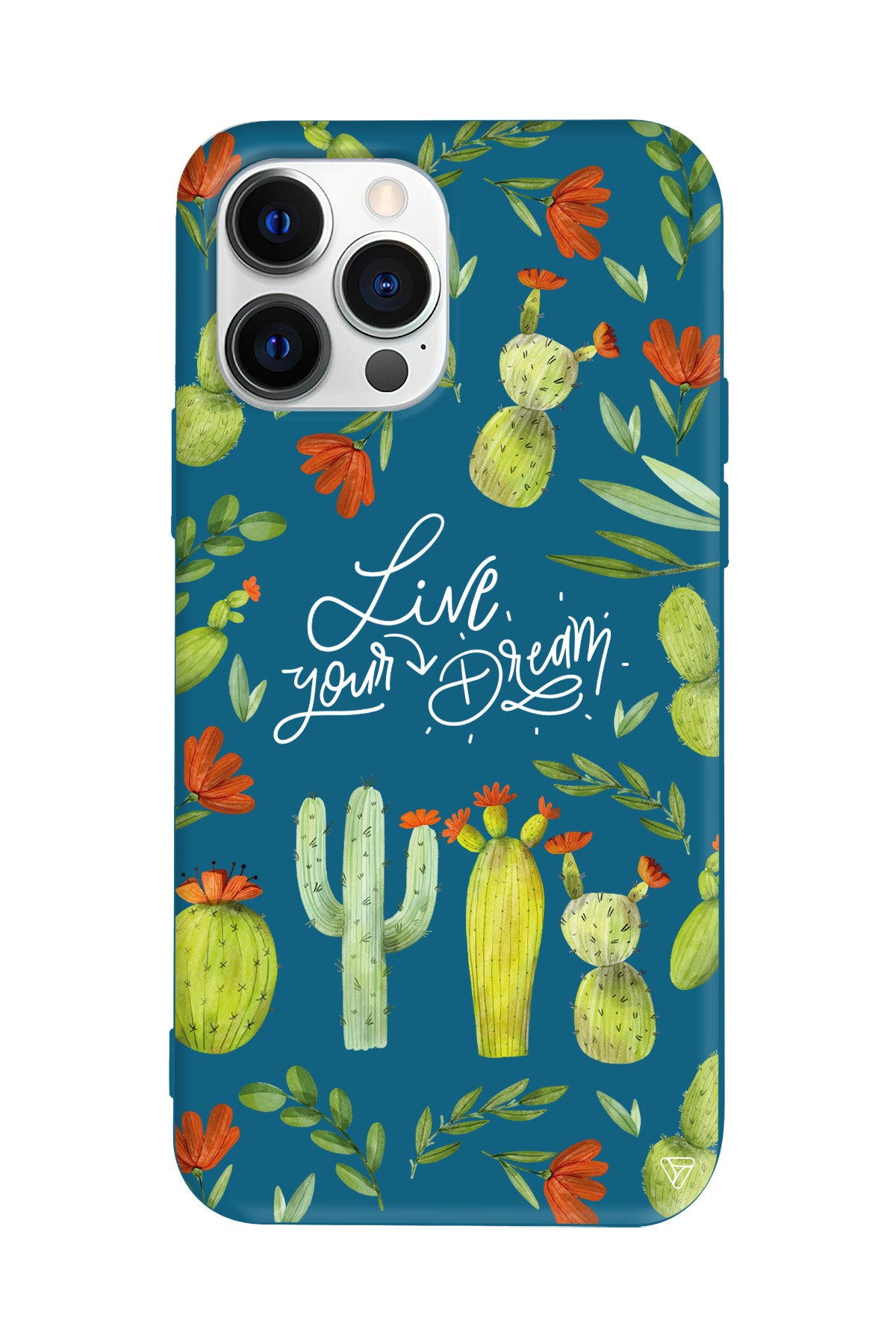 Kaktüsler Lansman Model İçi Kadife Silikon Telefon Kılıfı