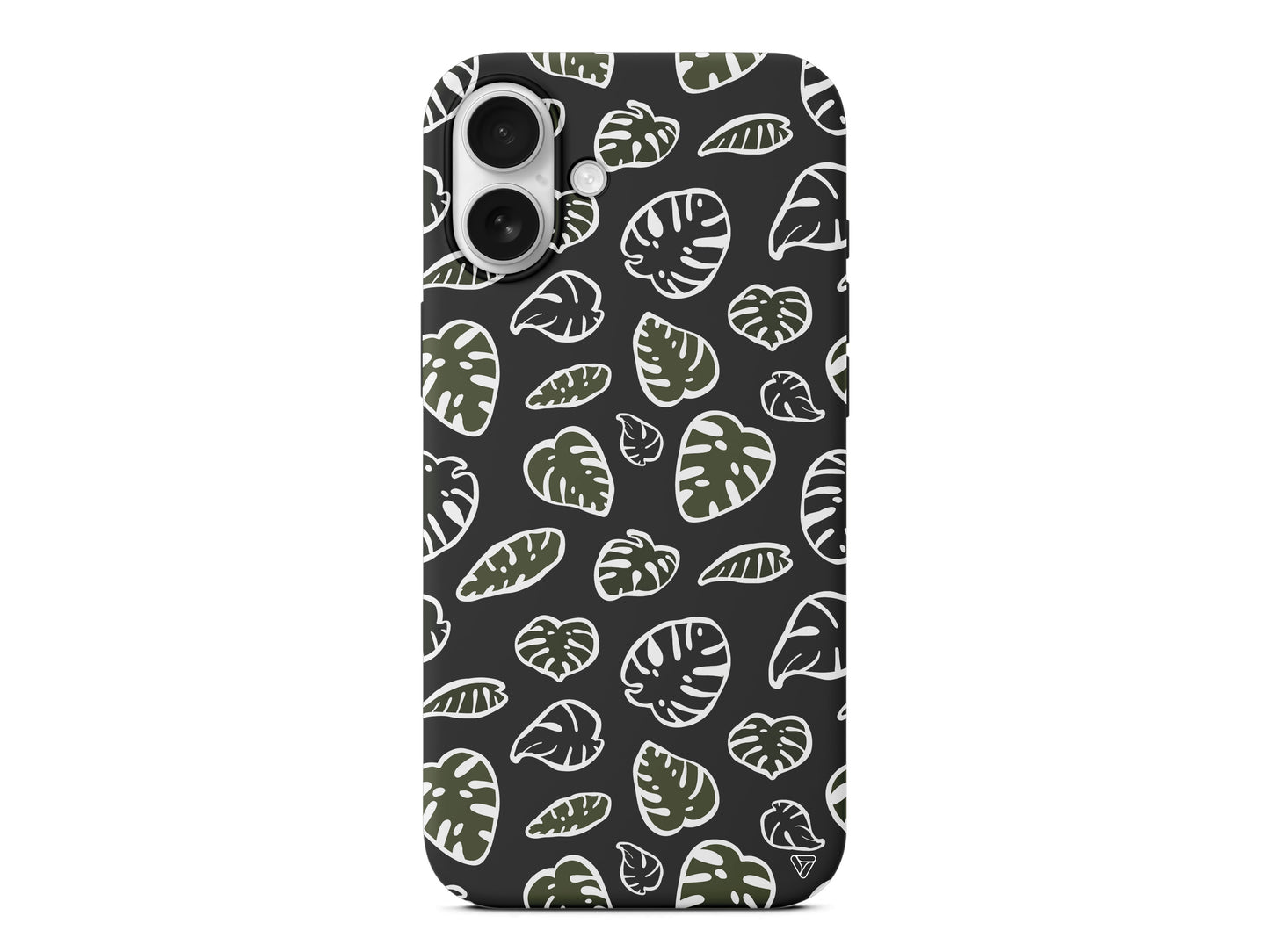 Monstera Yaprakları Lansman Model İçi Kadife Silikon Telefon Kılıfı – Plus Serisine Özel