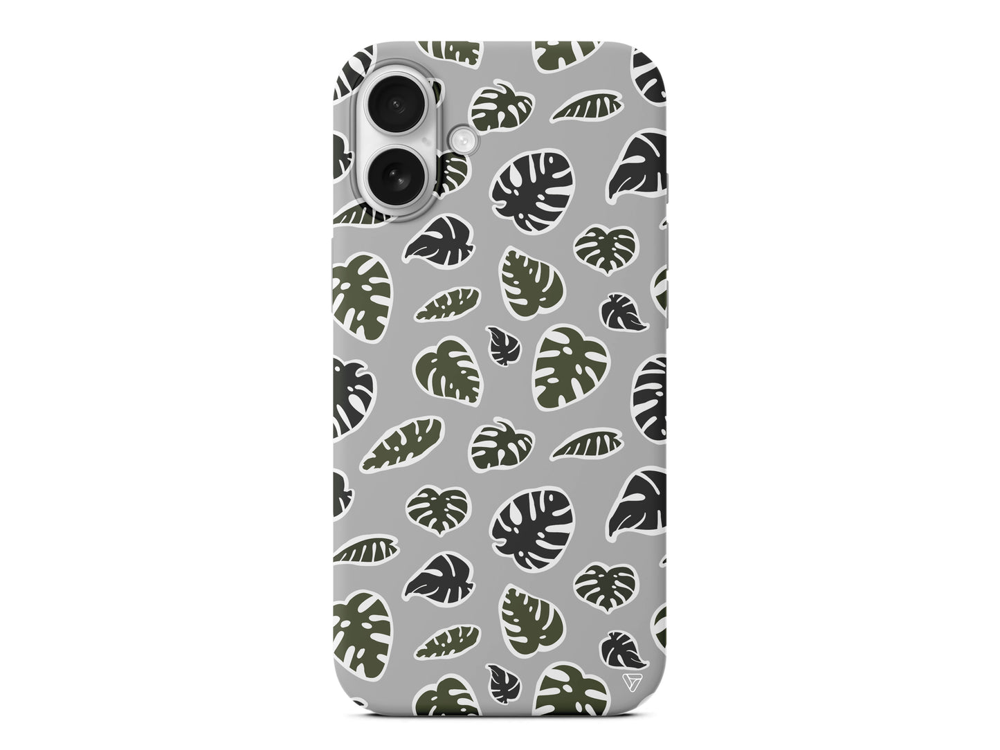 Monstera Yaprakları Lansman Model İçi Kadife Silikon Telefon Kılıfı