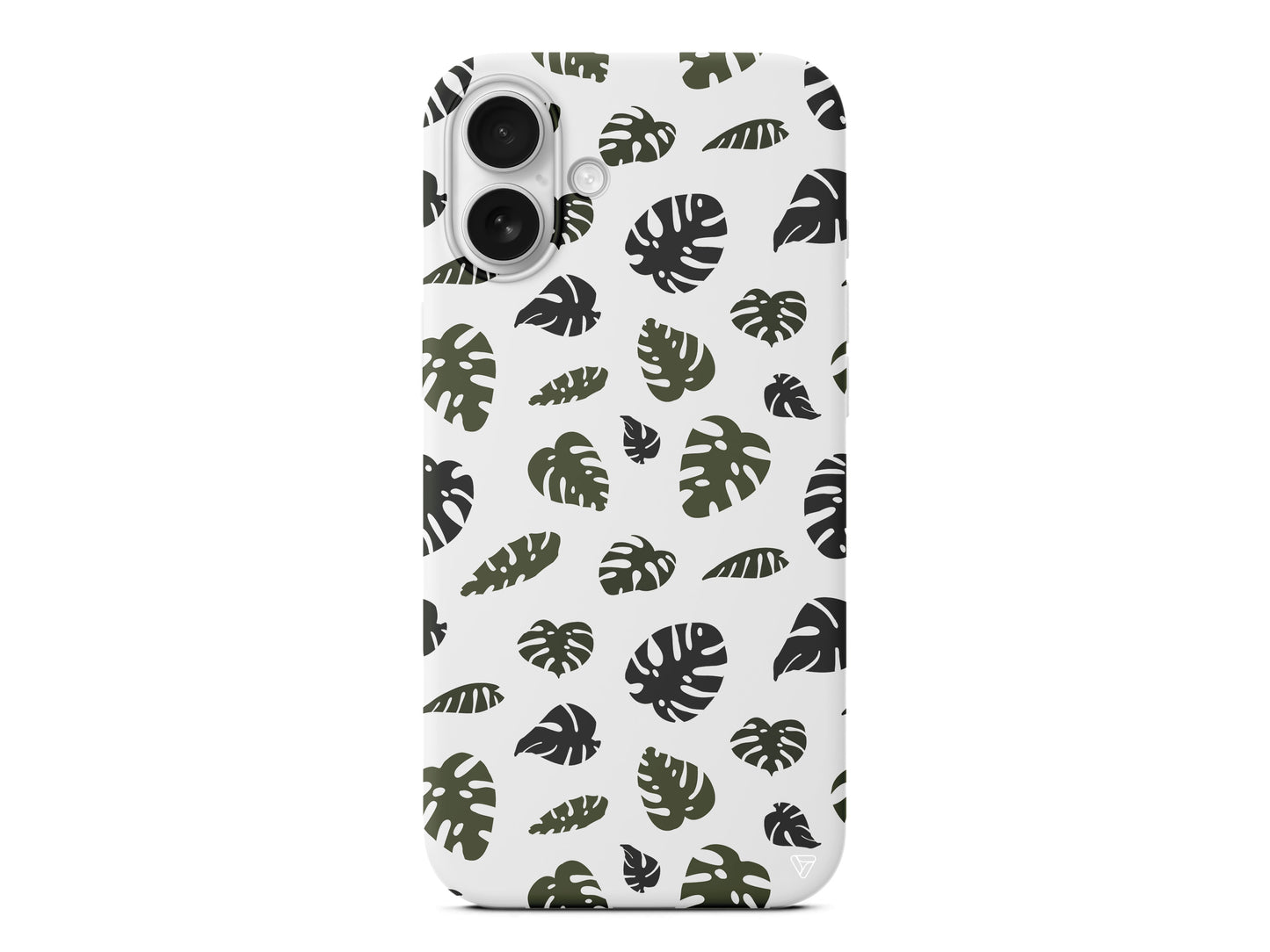 Monstera Yaprakları Lansman Model İçi Kadife Silikon Telefon Kılıfı