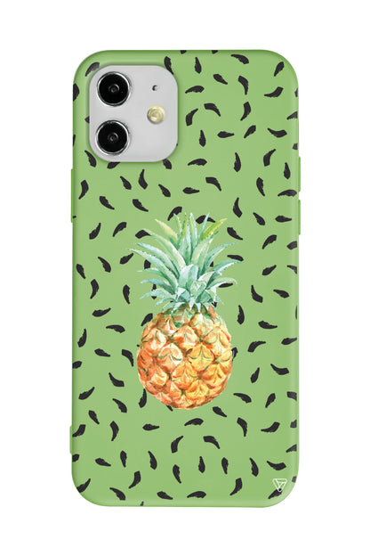 Ananas Lansman Model İçi Kadife Silikon Telefon Kılıfı