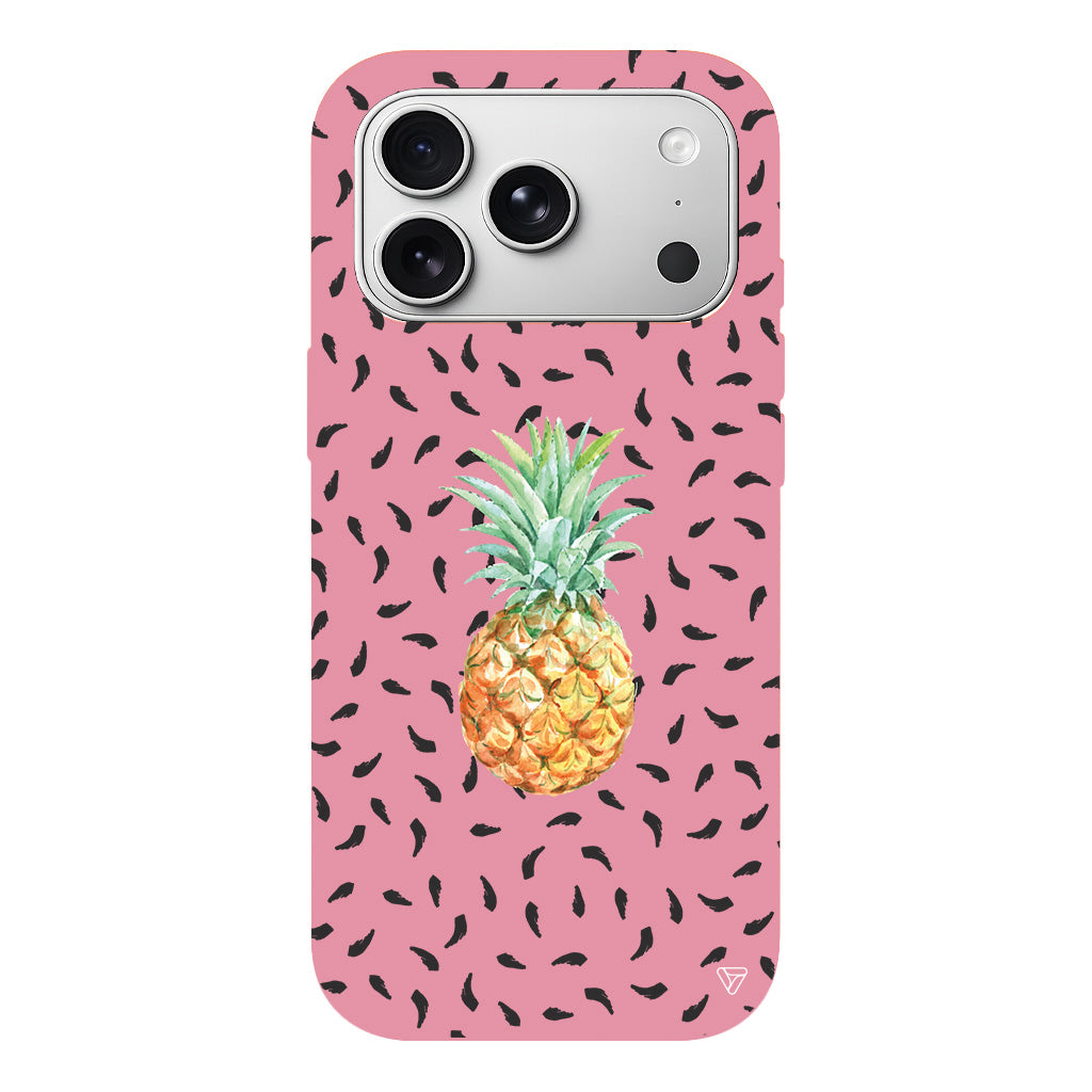 Ananas Lansman Model İçi Kadife Silikon Telefon Kılıfı