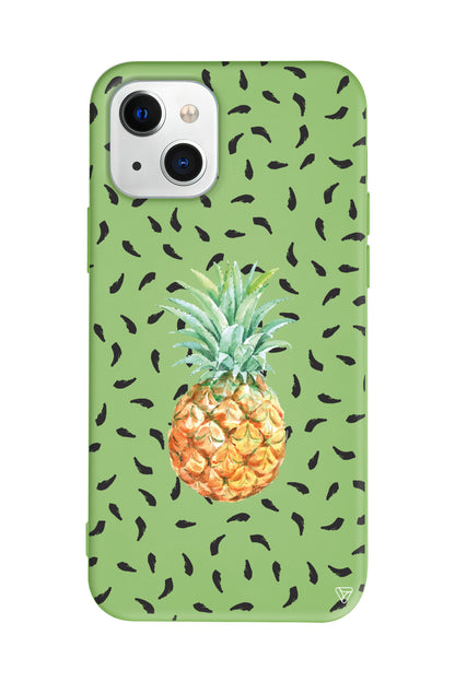 Ananas Lansman Model İçi Kadife Silikon Telefon Kılıfı