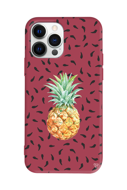 Ananas Lansman Model İçi Kadife Silikon Telefon Kılıfı