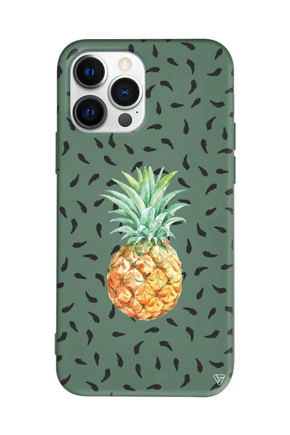 Ananas Lansman Model İçi Kadife Silikon Telefon Kılıfı