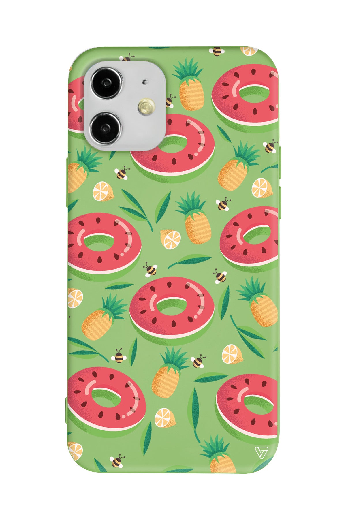 Ananas Donut Lansman Model İçi Kadife Silikon Telefon Kılıfı