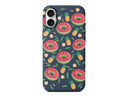 Ananas Donut Lansman Model İçi Kadife Silikon Telefon Kılıfı