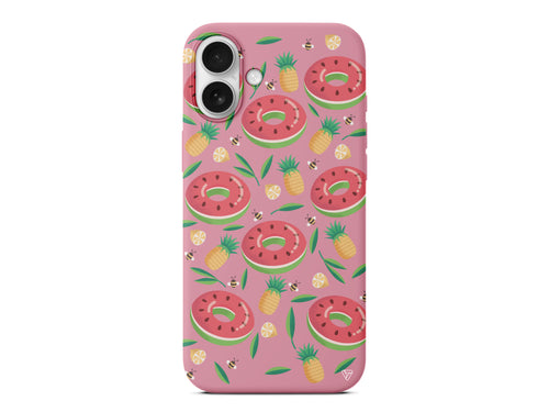 Ananas Donut Lansman Model İçi Kadife Silikon Telefon Kılıfı – Plus Serisine Özel