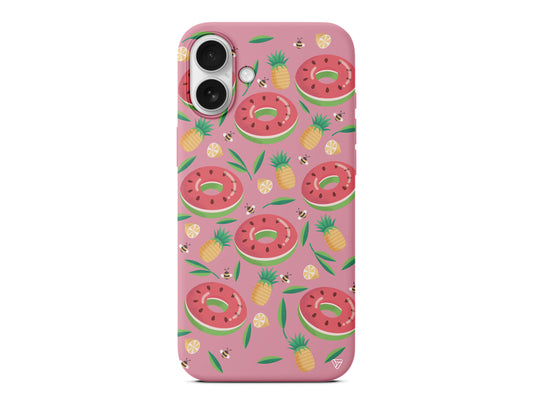 Ananas Donut Lansman Model İçi Kadife Silikon Telefon Kılıfı – Plus Serisine Özel