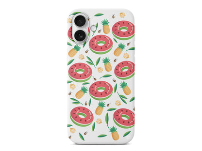 Ananas Donut Lansman Model İçi Kadife Silikon Telefon Kılıfı