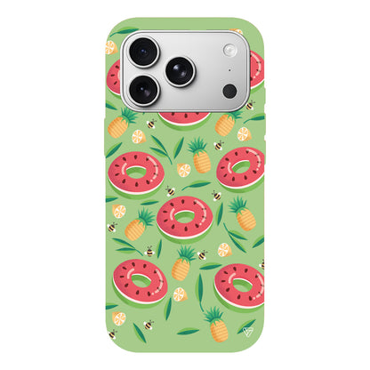 Ananas Donut Lansman Model İçi Kadife Silikon Telefon Kılıfı