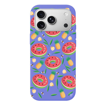 Ananas Donut Lansman Model İçi Kadife Silikon Telefon Kılıfı