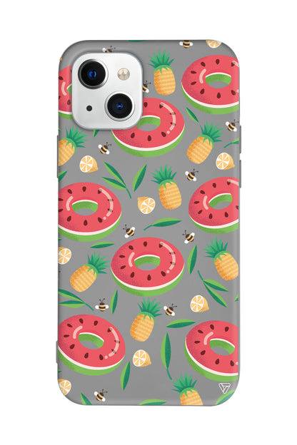 Ananas Donut Lansman Model İçi Kadife Silikon Telefon Kılıfı – Plus Serisine Özel